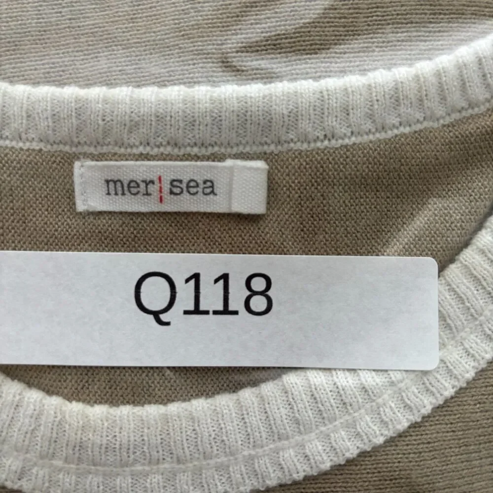 Mersea Women Catalina Sweater Traveler Knit Pullover Lagenlook Beige OS Q118